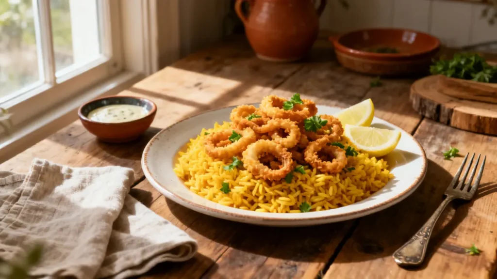 calamari and rice