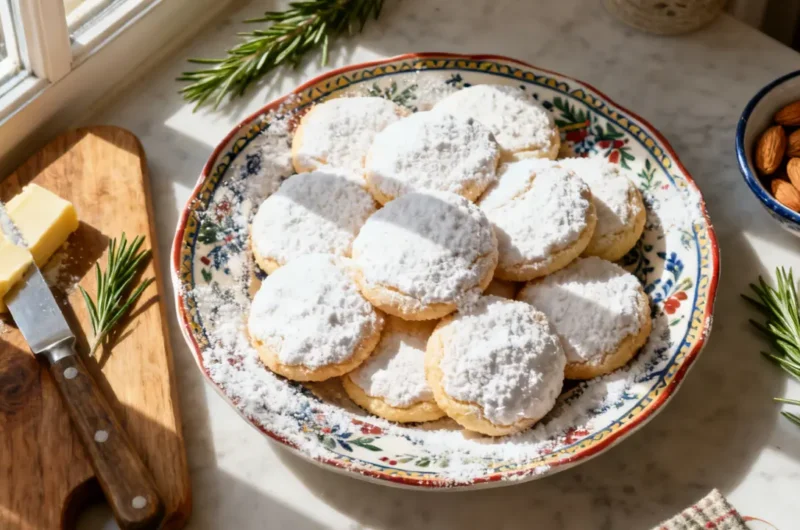greek christmas butter cookies kourabiethes