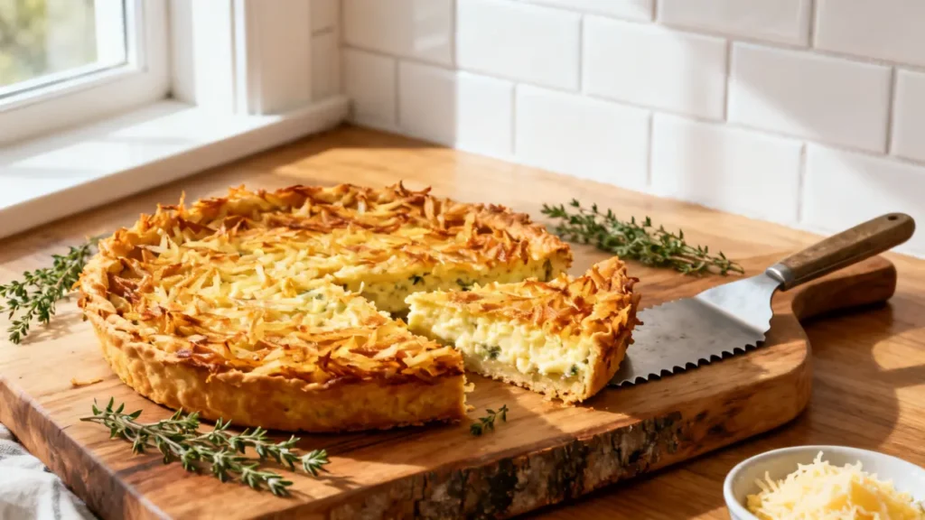 Hash Brown Crusted Quiche 2 hash brown crusted quiche