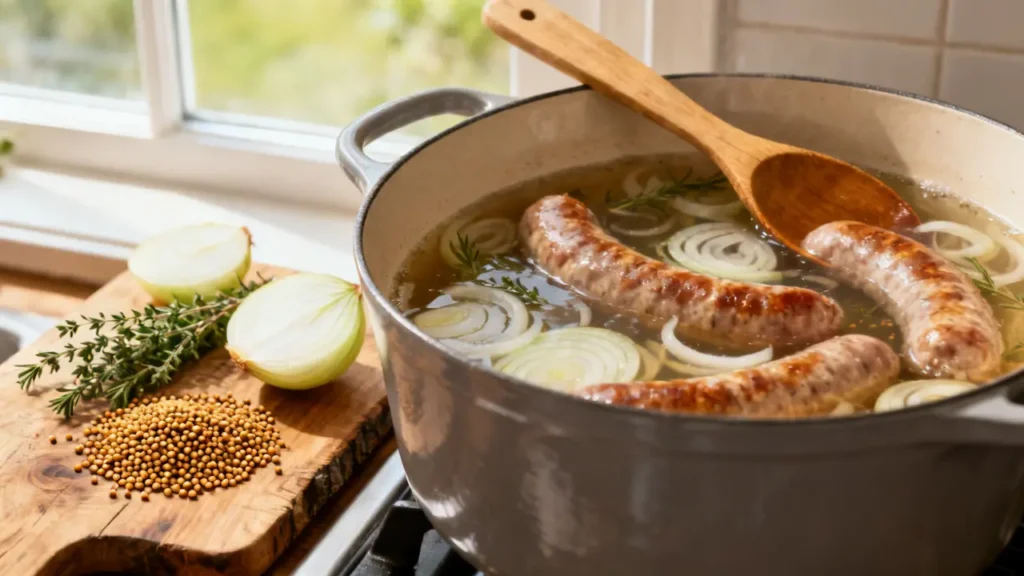 how to boil brats before frying
