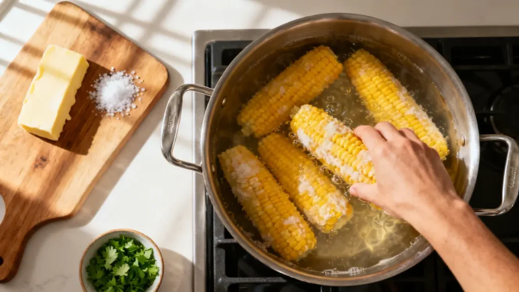 how to boil corn on the cob from frozen