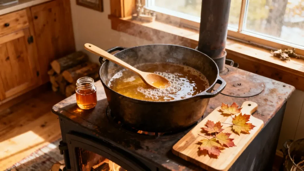 how to boil down maple sap