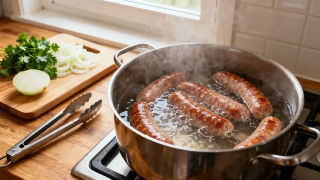 how to boil fresh polish sausage