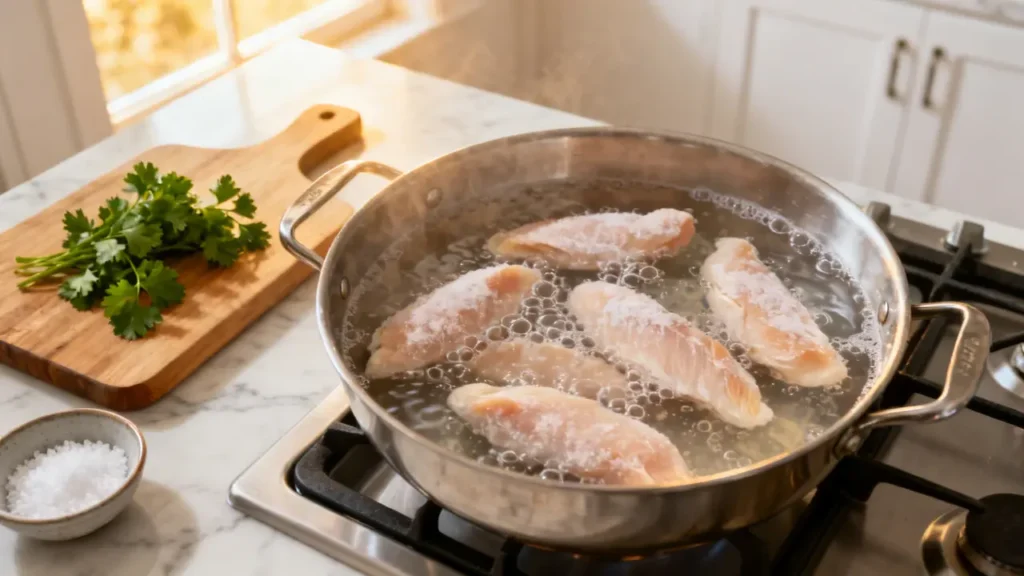 how to boil frozen chicken tenders