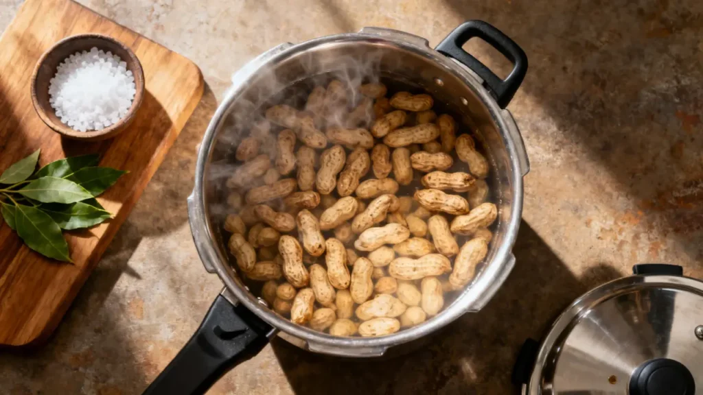 how to boil groundnuts in pressure cooker