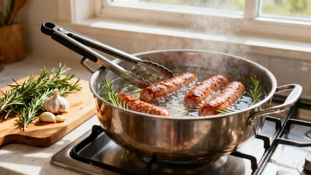 how to boil italian sausage before grilling