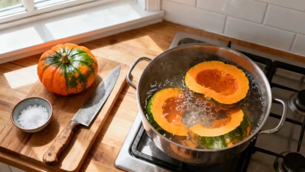how to boil kabocha squash