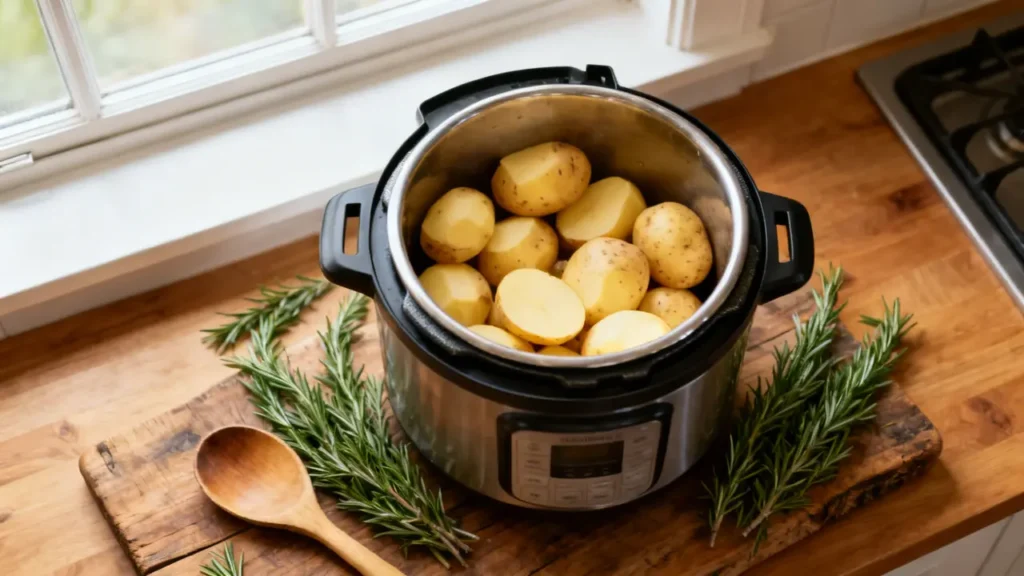 how to boil potatoes pressure cooker
