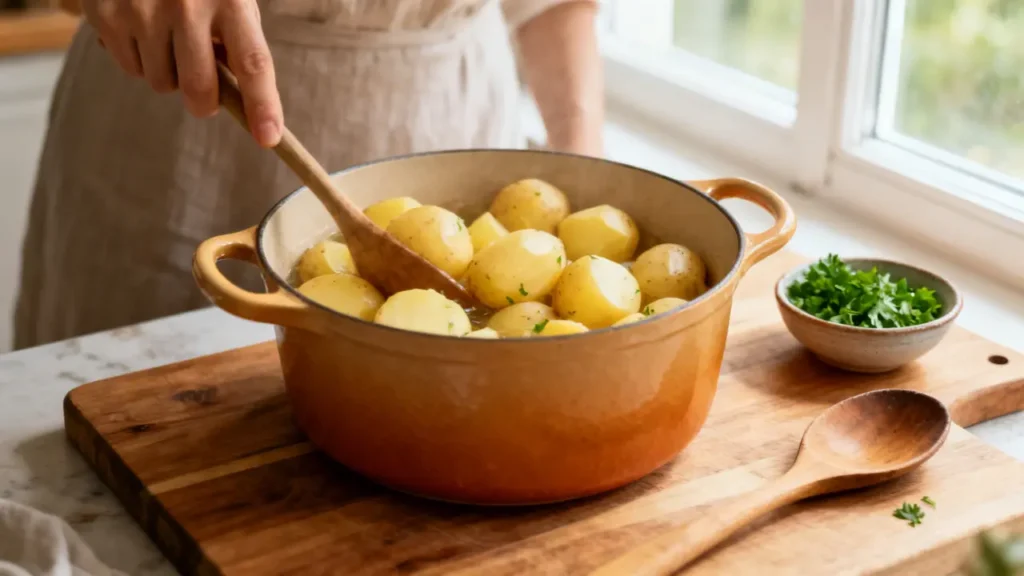 how to reheat boiled potatoes