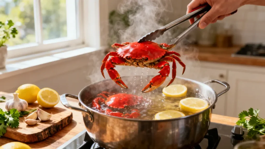 how to reheat boiling crab